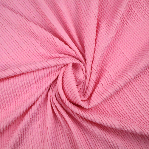 Customized Stretchy Soft Seersucker Crinkle Fabric Polyamide Corn Spun Yarn for Swimming Clothes