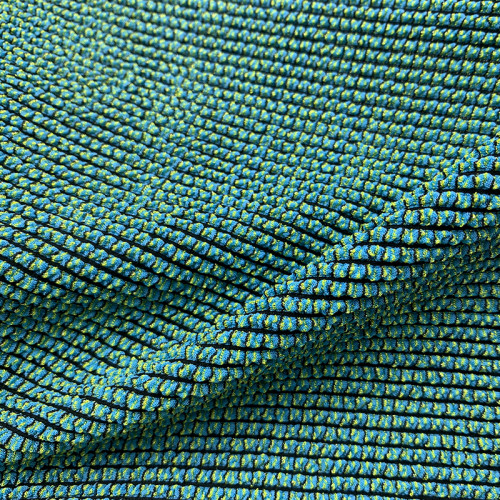 Rib Stripes Jacquard Lurex Shiny Breathable Polyester Spandex Crinkle Textured Fabric for Swimwear Bikini Dress and Girls