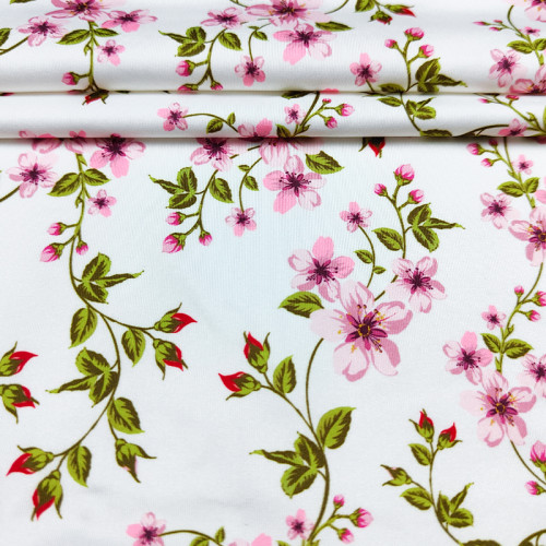 Floral Hawaii Sublimation Printed Recycling Polyester Spandex Knit Elasticity Swimwear Fabric Recycled Sportswear Lingerie