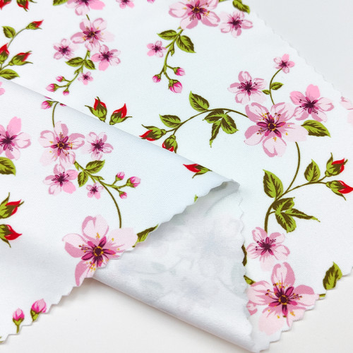 Floral Hawaii Sublimation Printed Recycling Polyester Spandex Knit Elasticity Swimwear Fabric Recycled Sportswear Lingerie