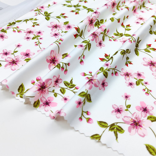 Floral Hawaii Sublimation Printed Recycling Polyester Spandex Knit Elasticity Swimwear Fabric Recycled Sportswear Lingerie
