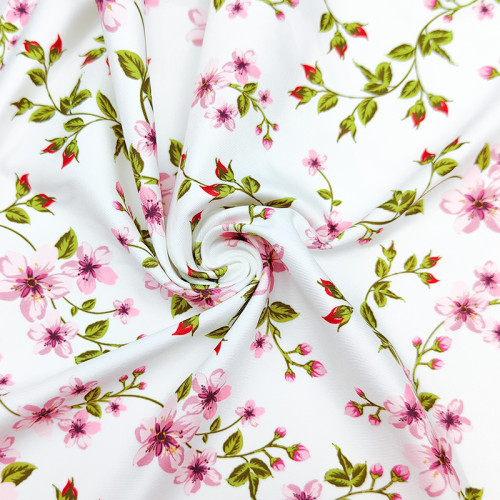 Floral Hawaii Sublimation Printed Recycling Polyester Spandex Knit Elasticity Swimwear Fabric Recycled Sportswear Lingerie