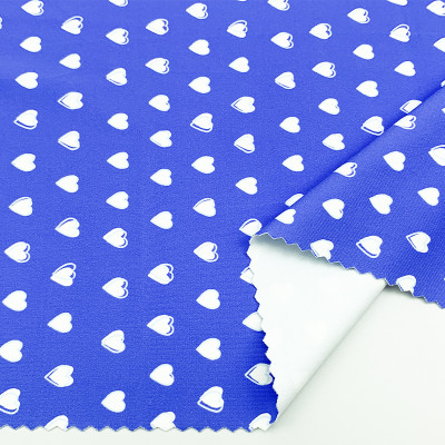 Heart Pattern 18%spandex 82% Nylon 4 Way Stretch 200gsm Waterproof Anti-UV Quick Dry Swimwear Sportswear Digital Printing Fabric