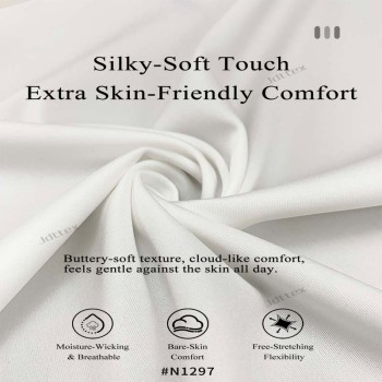 #N1297 Cloud-Soft Second Skin Fabric  66% Nylon 34% Elastane Breathable Stretch Fabric for Intimates & Activewear
