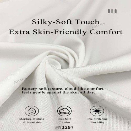 #N1297 Cloud-Soft Second Skin Fabric  66% Nylon 34% Elastane Breathable Stretch Fabric for Intimates & Activewear