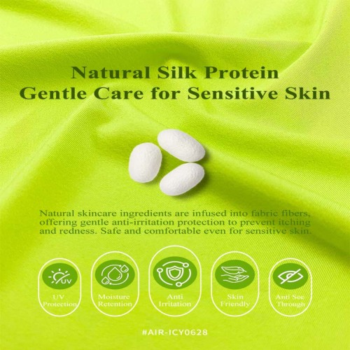 #AIR-ICY0628 Silk Protein Skin-Nourishing Fabric 74% Nylon 26% Elastane 115gsm UV Protection Lingerie & Yoga Fabric