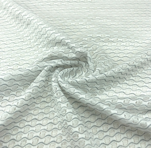 TH2268 91% Polyester 9% Elastane Mesh Fabric 80gsm Wavy Texture Breathable Fabric for Running Wear & Activewear