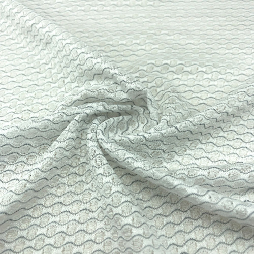 TH2268 91% Polyester 9% Elastane Mesh Fabric 80gsm Wavy Texture Breathable Fabric for Running Wear & Activewear
