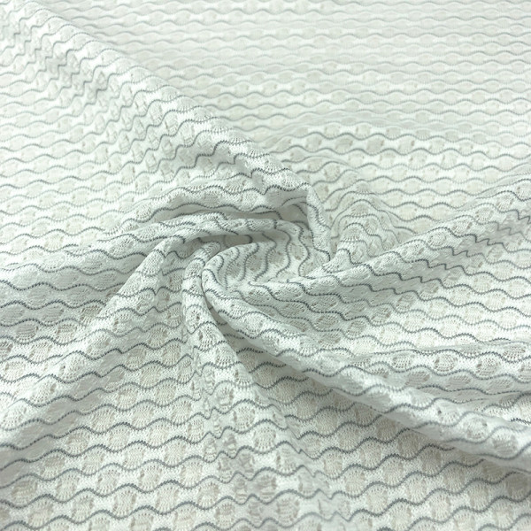 TH2268 91% Polyester 9% Elastane Mesh Fabric 80gsm Wavy Texture Breathable Fabric for Running Wear & Activewear