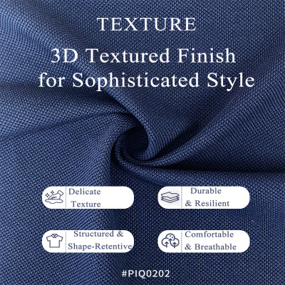 PIQ0202 Cotton Polyester Pique Fabric for Golf & Tennis Polo Shirts