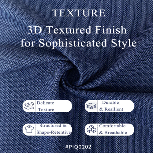 PIQ0202 Cotton Polyester Pique Fabric for Golf Tennis Polo Shirts