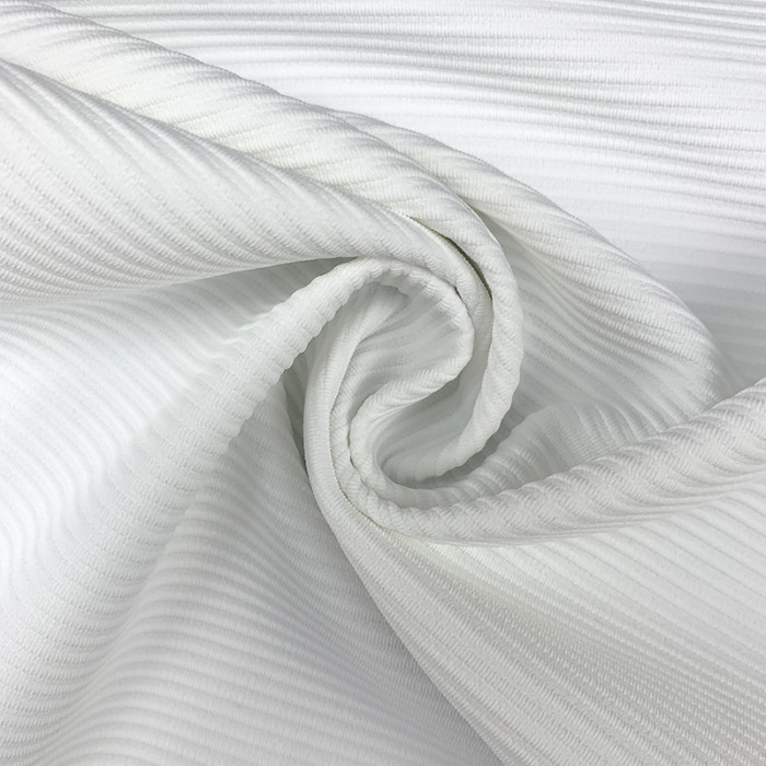 YD1800 83% Polyester 17% Elastane Ribbed Knit Fabric 280gsm