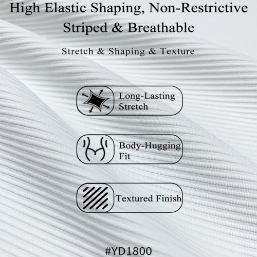 YD1800 83% Polyester 17% Elastane Ribbed Knit Fabric 280gsm