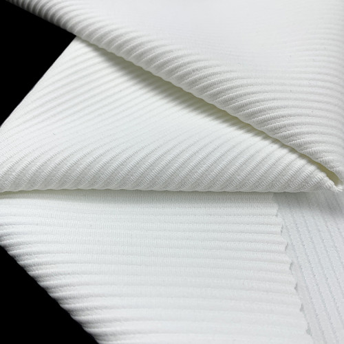YD1800 83% Polyester 17% Elastane Ribbed Knit Fabric 280gsm