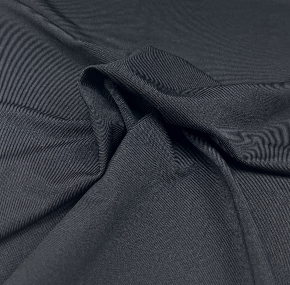 Tissu sport extensible dans les 4 sens, maille chaîne unie, 87 % polyester, 13 % élasthanne, technologie COOLMAX, séchage rapide