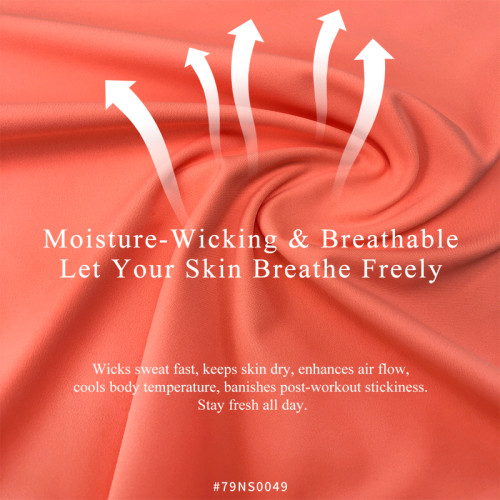 79NS0049 High-Stretch Nylon Spandex Sportswear Fabric, 220gsm Moisture-Wicking Quick Dry Fabric for Yoga Leggings & Activewear