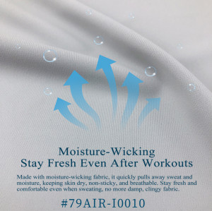 79AIR-I0010 67Polyester+33Elastane 4-Way Stretch Stain Repellent Moisture Wicking Fabric 230gsm 152cm Easy Clean Quick Dry Activewear Yoga Polo Sportswear Fabric