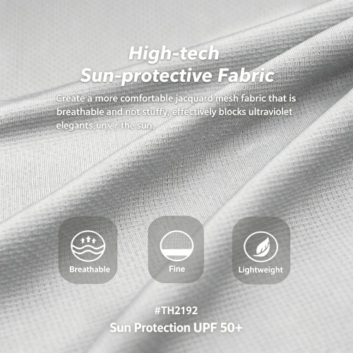 UPF 50+ Cooling Jacquard Fabric - TH2192 Sun Protective & Moisture-Wicking