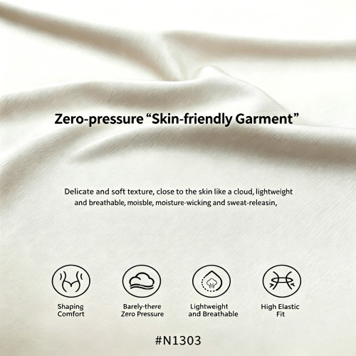 N1303 Zero Pressure Bare Skin Shapewear Fabric 67Nylon 33Elastane