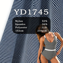 YD1745 Striped Nylon Spandex Polyester lightweight bikini textile