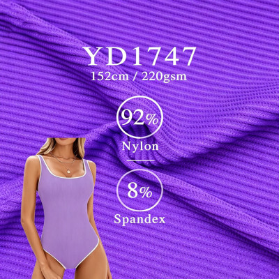 YD1747 Striped Nylon Spandex Polyester Stretch Knit Fabric For Women Bikini One Piece Swimsuit 220gsm