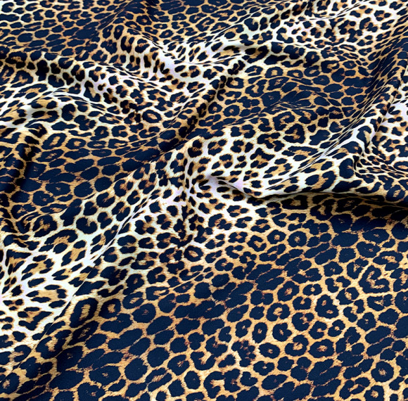 YH534 Leopard Print Stretch Fabric, Soft Shaping Polyester Spandex Material for Swimwear & Apparel