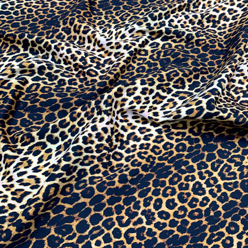 YH534 Leopard Print Stretch Fabric, Soft Shaping Polyester Spandex Material for Swimwear & Apparel