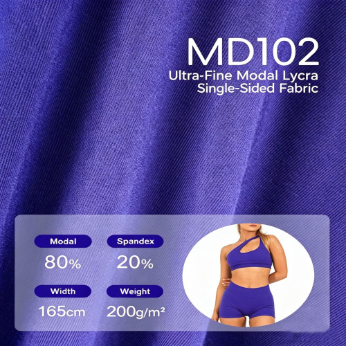Modal Spandex Soft Underwear Fabric, Double Side Stretch Knit for Loungewear