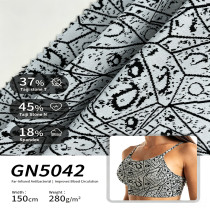 GN5042 printed taiji stone fabric, Far-Infrared Antibacterial Spandex for Yoga Sports Bras