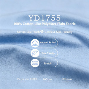 100% Polyester Cotton Feel Stretch Sport Fabric YD1755 golf apparel fabric,for Golf Apparel