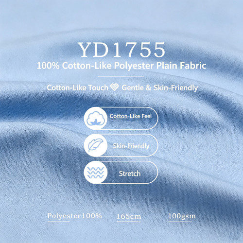 100% Polyester Cotton Feel Stretch Sport Fabric YD1755 golf apparel fabric,for Golf Apparel