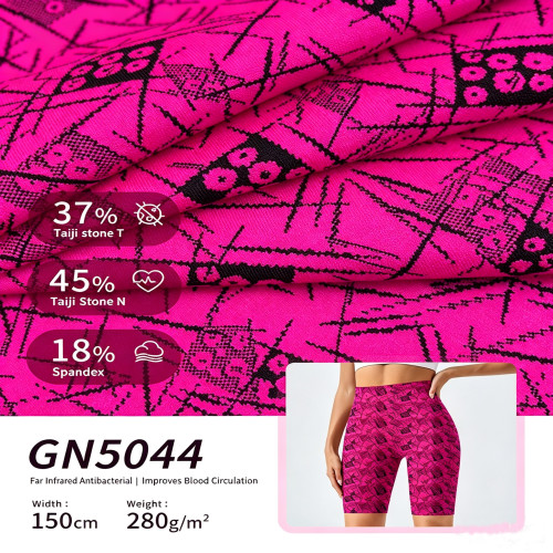 GN5044 Taiji Stone Jacquard Fabric| Far Infrared Skincare Antibacterial jacquard yoga fabric