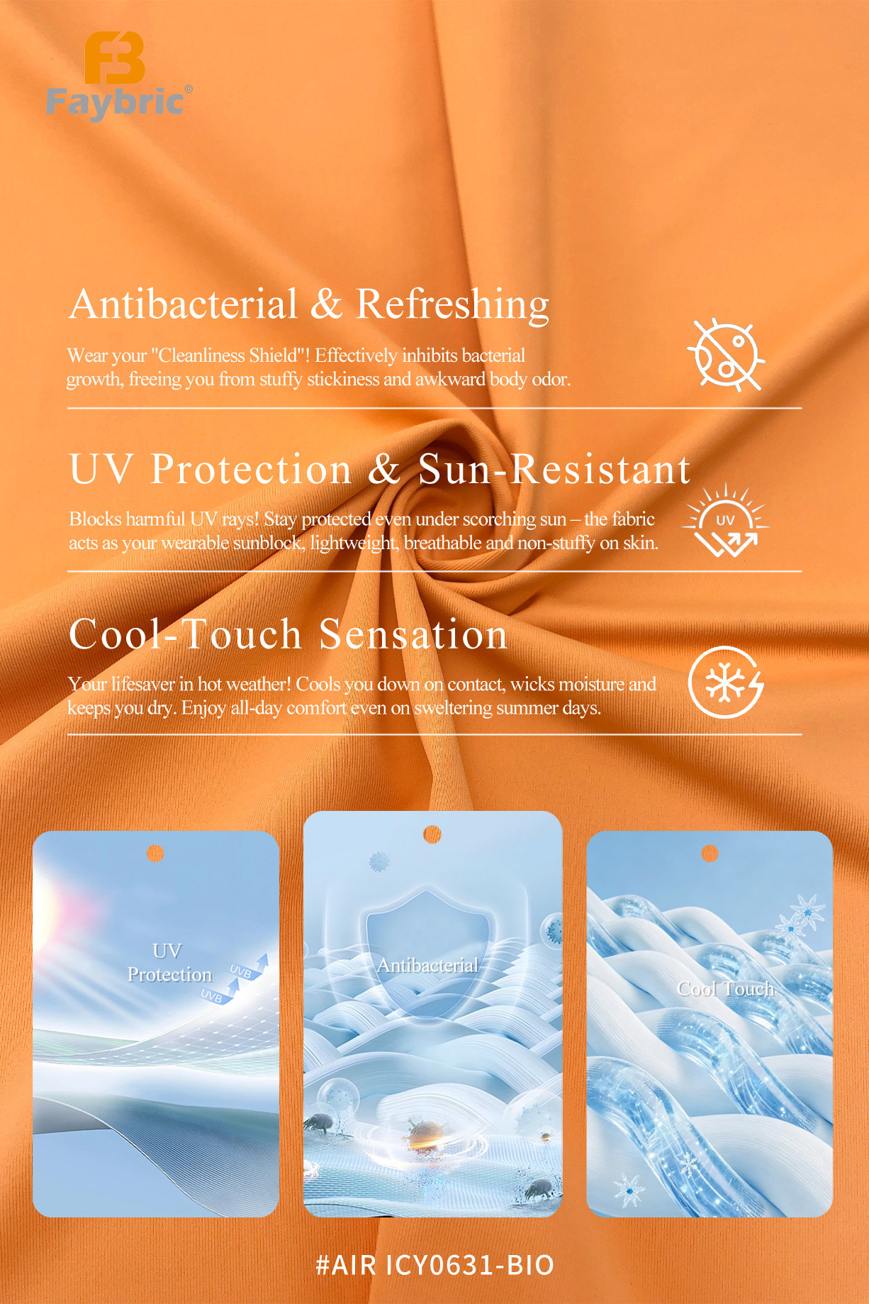 Explore Faybric AIR-ICY Series: High-Performance Cooling Functional Fabrics