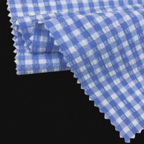 160gsm GRS Recycled Polyamide Polyester Jacquard check knit fabric For Women Casual Wear