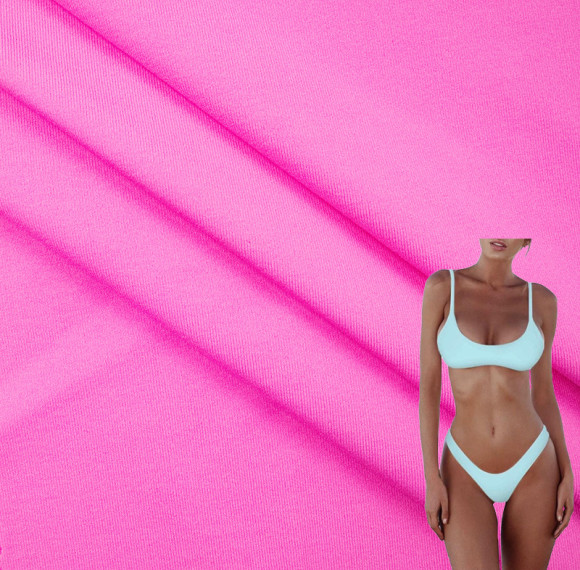 H7055‑NL Chlorine Resistant Nylon Elastane Swimwear Fabric, 220gsm High Stretch Soft Fabric for Bikini & Competition Swimsuits