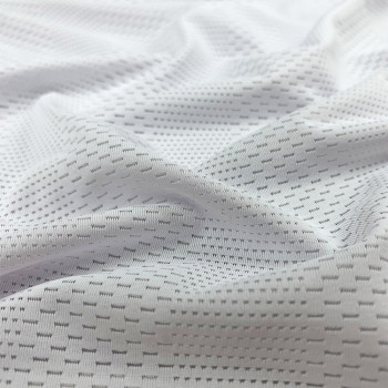 Groove Structure 3D Micropore Sports Mesh Knit Fabric, 135gsm Lightweight Moisture Wicking Polyester Spandex Fabric #7AIR-I0482