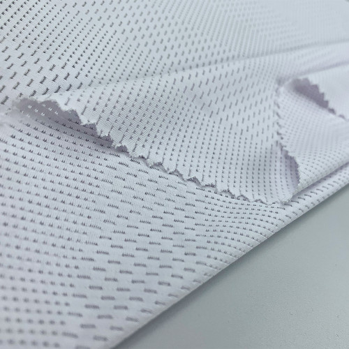 Groove Structure 3D Micropore Sports Mesh Knit Fabric, 135gsm Lightweight Moisture Wicking Polyester Spandex Fabric #7AIR-I0482