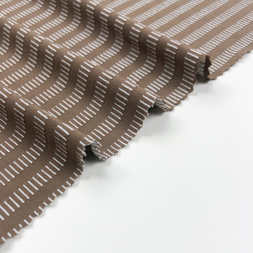 Striped Texture Jacquard Swimwear Fabric #TH16018 | 75% Nylon 15% Polyester 10% Elastane