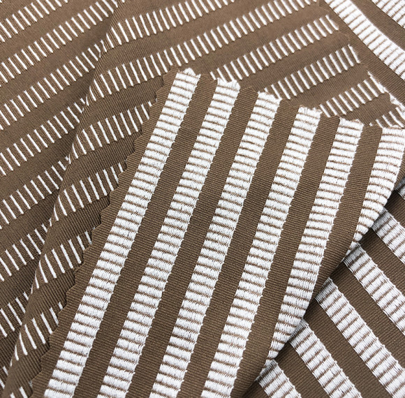 Striped Texture Jacquard Swimwear Fabric #TH16018 | 75% Nylon 15% Polyester 10% Elastane