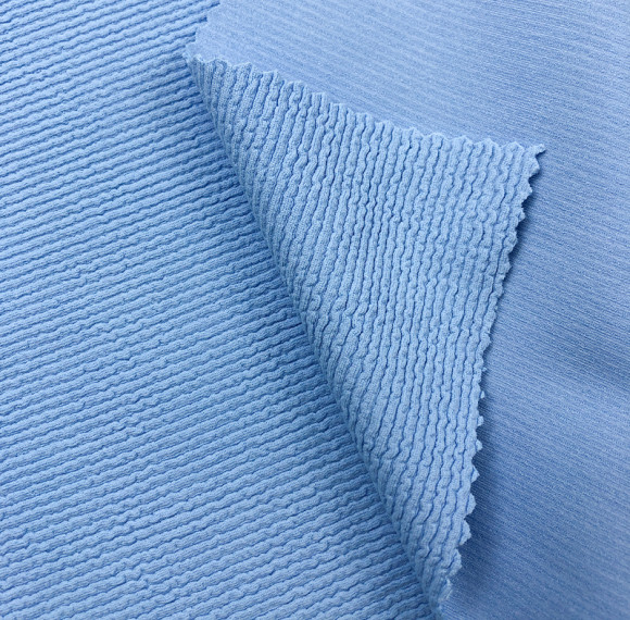 Ribbed Swimwear Fabric Wholesale Nylon Spandex 4-Way Stretch Swimsuit Material #79LW0589