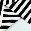 Yarn-Dyed Black White Stripe Swimwear Fabric TH1870 Bubble Pique Jacquard 4-Way Stretch Polyester Spandex Fabric For Bikini & One-Piece Swimsuit