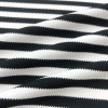 Yarn-Dyed Black White Stripe Swimwear Fabric TH1870 Bubble Pique Jacquard 4-Way Stretch Polyester Spandex Fabric For Bikini & One-Piece Swimsuit
