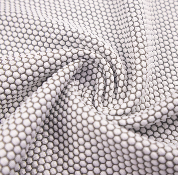 Honeycomb Anti-Odor Bamboo Charcoal Polyester Fabric Mesh With Far-Infrared & Negative Ion