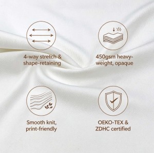 Heavy Weight Spandex Knit Rib Fabric 4‑Way Stretch Activewear Fabric