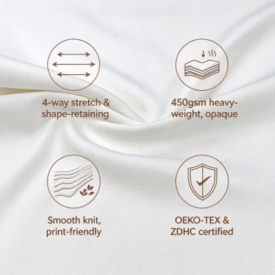 Heavy Weight Spandex Knit Rib Fabric 4‑Way Stretch Activewear Fabric