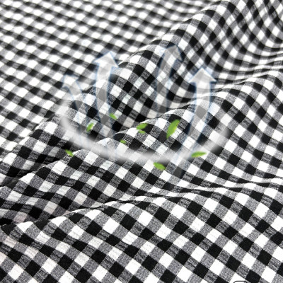 Classic Black White Gingham Swimwear Fabric Quick Dry Nylon Spandex 4 Way Stretch Swimsuit Fabric For Bikini Board Shorts & Surf Wear