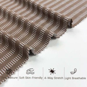 Striped Texture Jacquard Swimwear Fabric #TH16018 | 75% Nylon 15% Polyester 10% Elastane