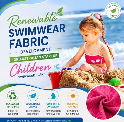 Selection of Textured Recycled Nylon Fabric for Australian Kids Swimwear Brand & Sample Order Confirmation