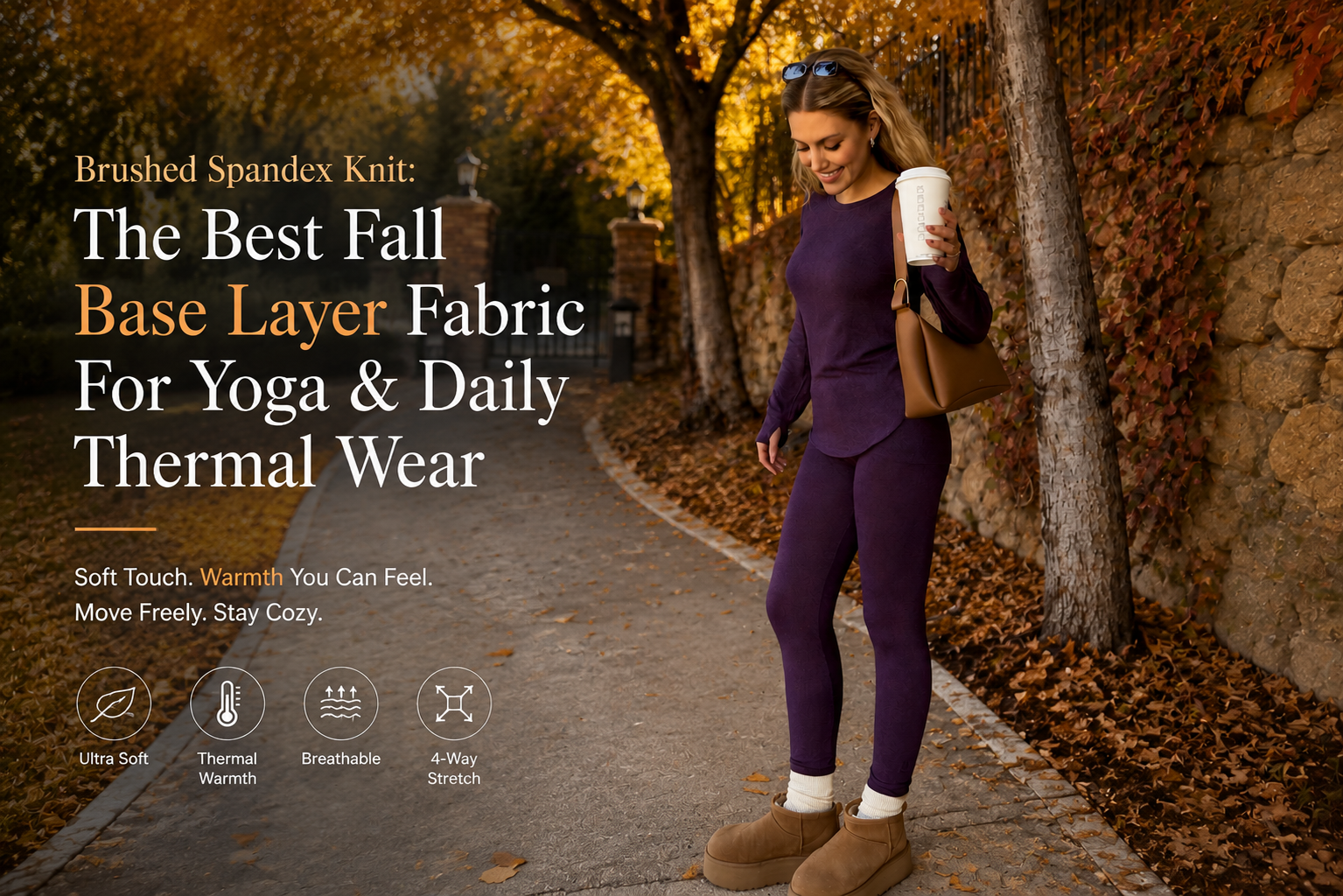 Brushed Spandex Knit: The Best Fall Base Layer Fabric For Yoga & Daily Thermal Wear