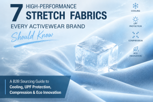 7 High-Performance Stretch Fabrics Every Activewear Brand Should Know — A B2B Sourcing Guide to Cooling, UPF Protection, Compression & Eco Innovation
